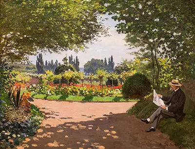 Adolphe Monet in the Garden of Le Coteau at Sainte-Adresse Claude Monet